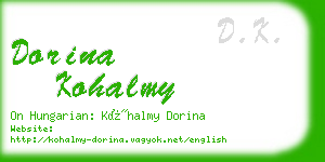 dorina kohalmy business card